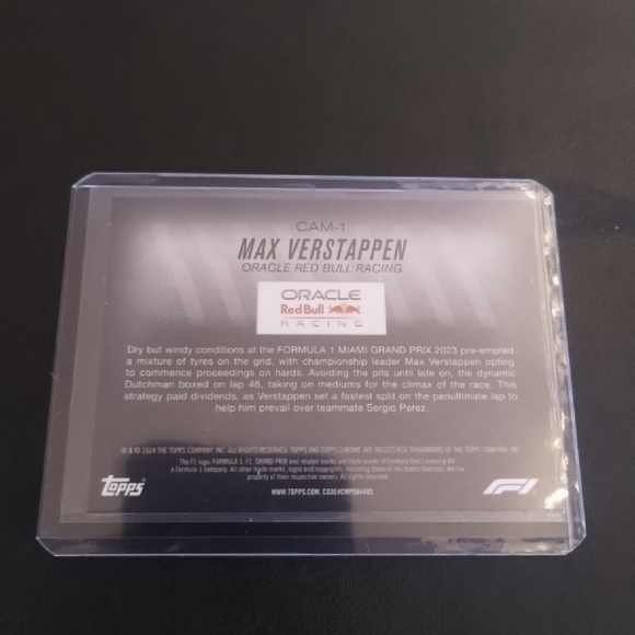 Max Verstappen- 2024 Topps Chrome F1- Camber Refractor  SSP - Picture 2 of 2